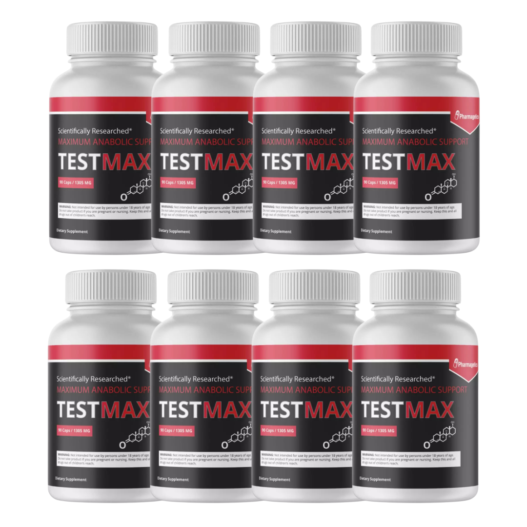 TestMax - Extreme Anabolic Activator - Testosterone Booster - 8 Bottles