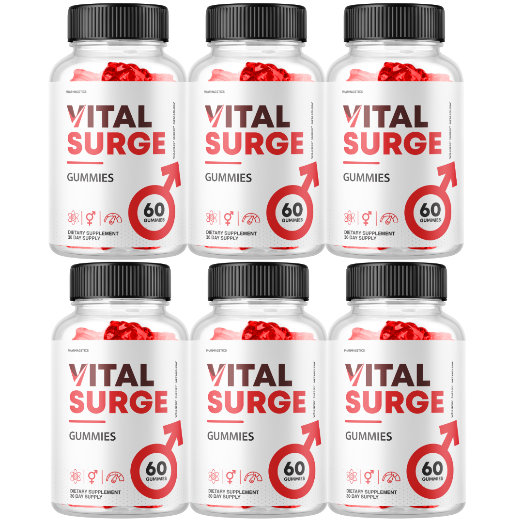 Vital Surge Male Gummies, Vital Surge Testo Support Performance - 6 Bottles