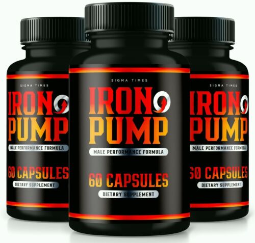 (3 Pack) Iron Pump Male Health Pills to Boost Blood Flow and Muscle Functions