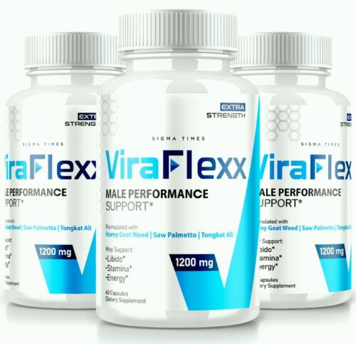 (3 Pack) ViraFlexx Male Health Pills to Boost T-Levels and Performance
