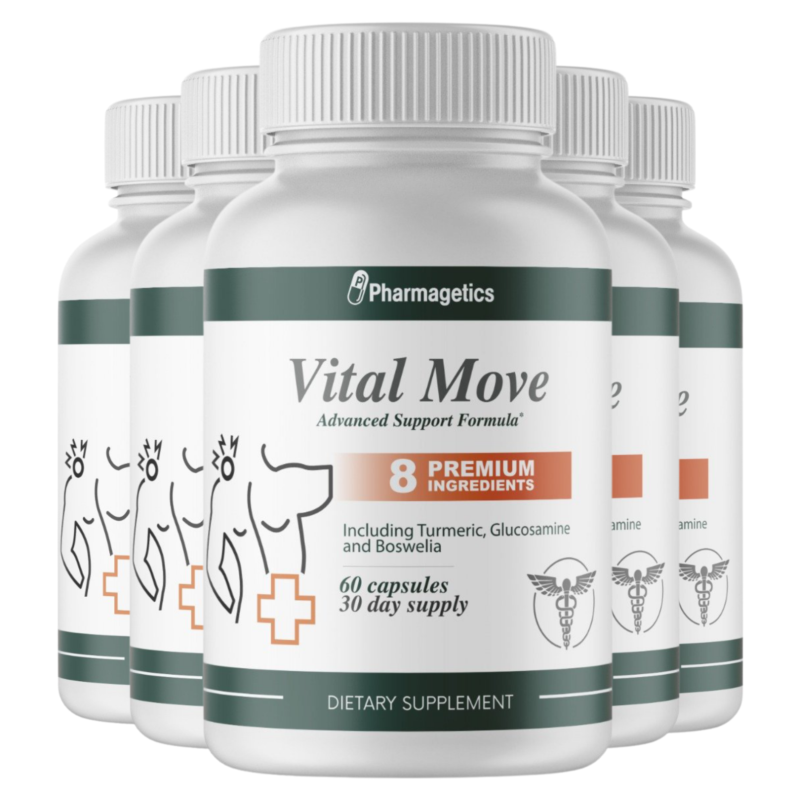 5 Vital Move Advanced Support Formula 5 Bottles -300 Capsules