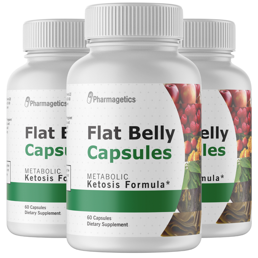 Flat Belly Capsules Metabolic Ketosis Formula -  3 Bottles 180 Capsules