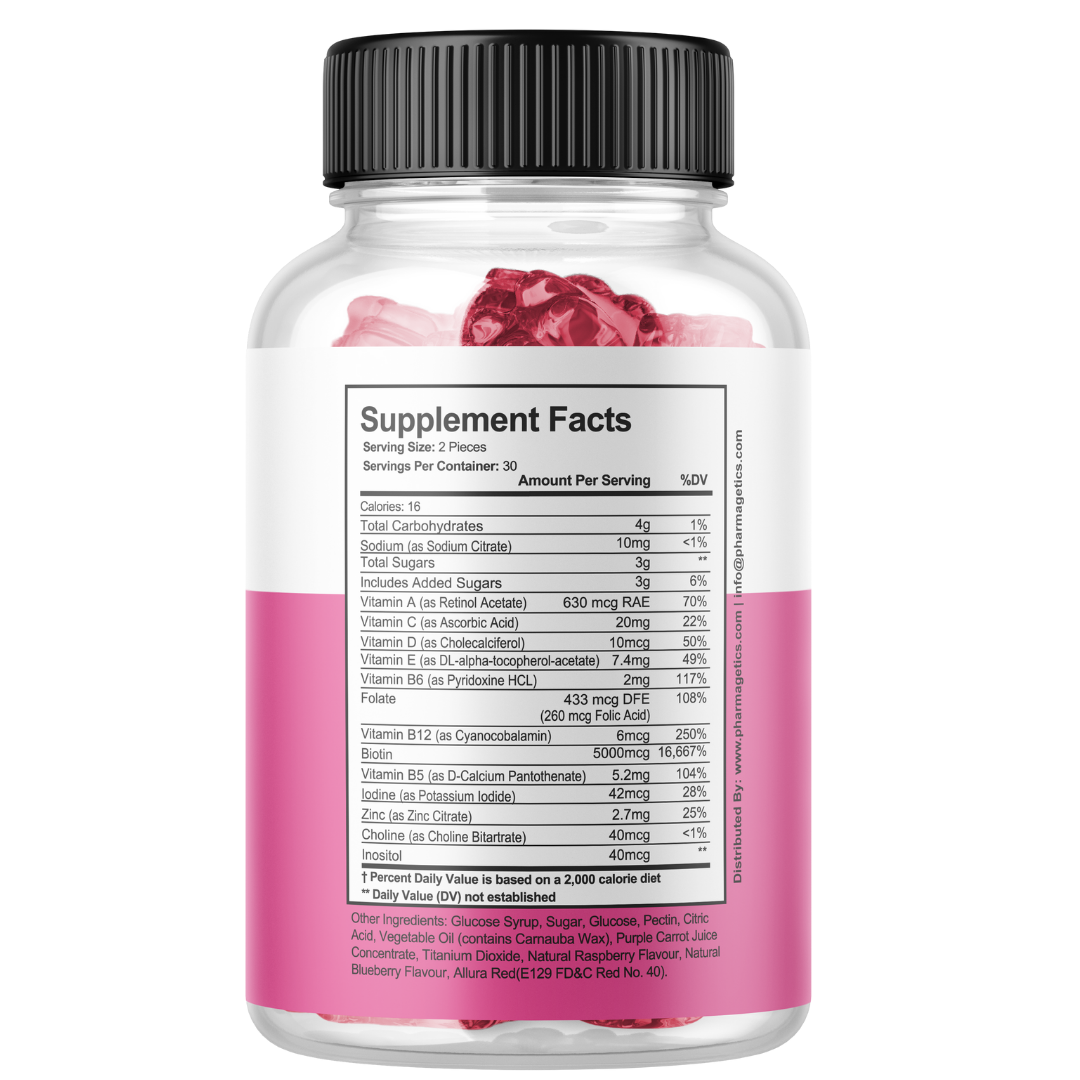 Hair Fortin Hair Vitamins Gummies - 12 Bottles 720 Gummies – pharmagetics