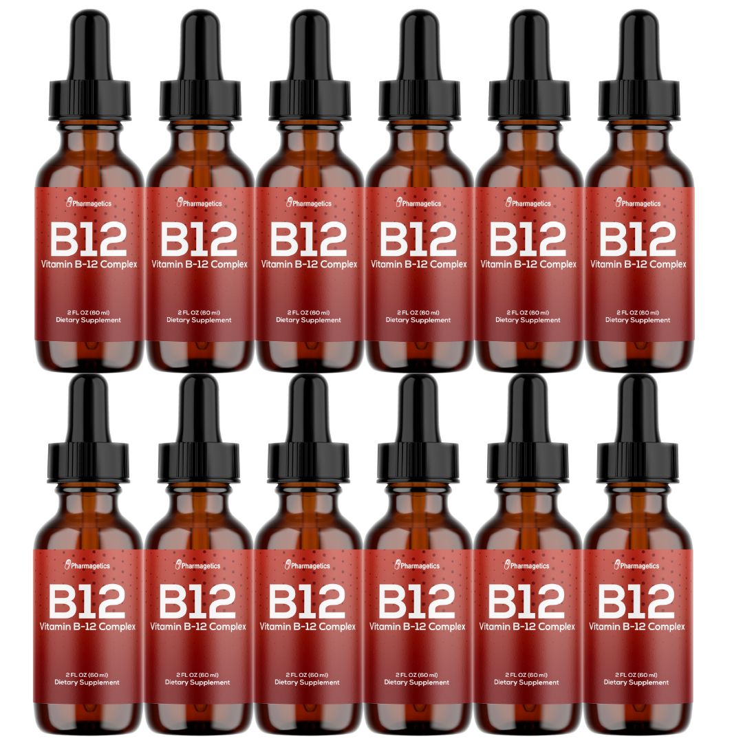 Vitamin B12 Complex, Dietary Supplement  2 Fl Oz 12 Bottles