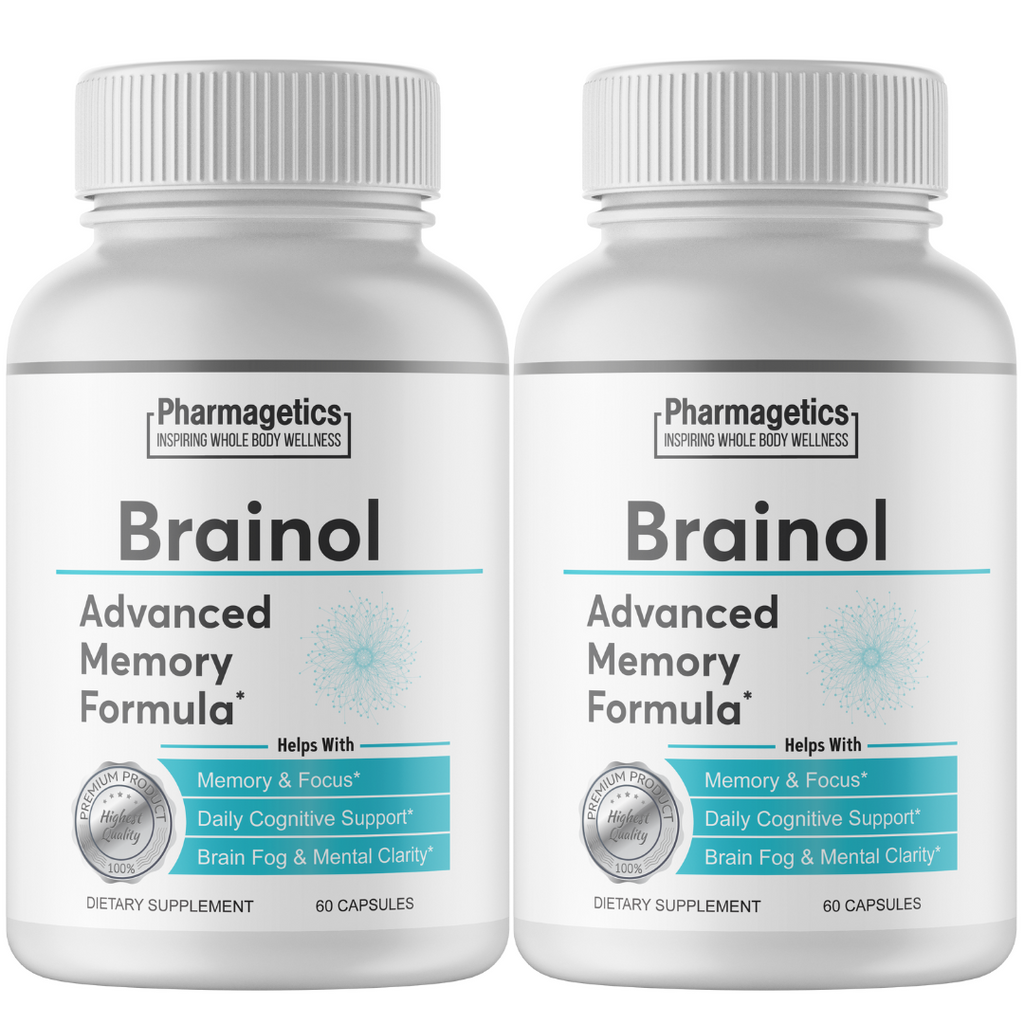 Brainol - vitamins for brain function, brain food, compare to alpha brain - 2 Pk