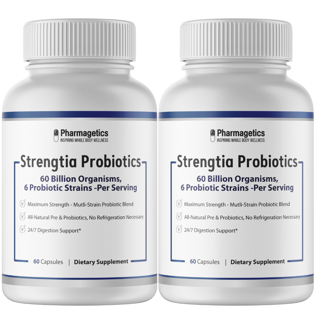 Strengtia Probiotics - Mutli-Strain Probiotic Blend Maximum Strength,  2 Bottles