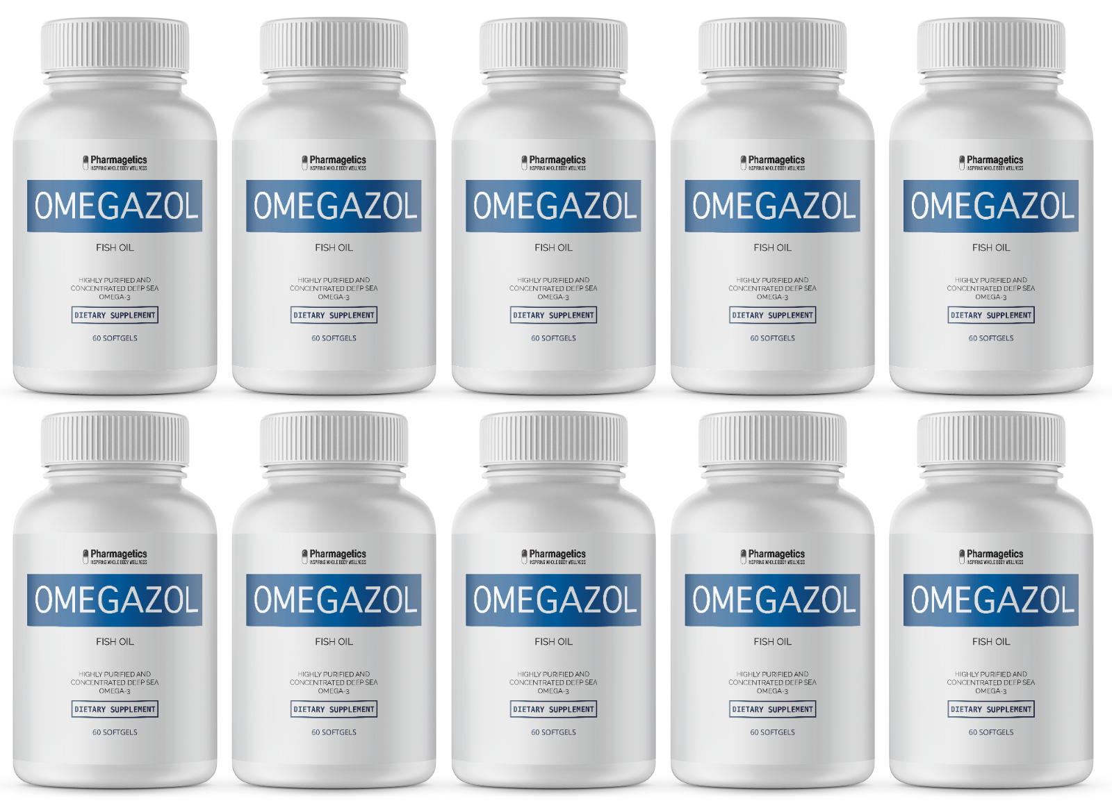 Omegazol Fish Oil 10 Bottles 600 Softgels