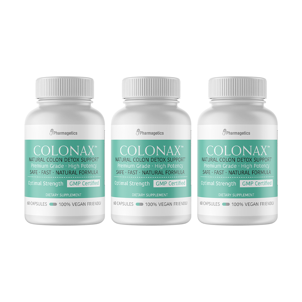 Colonax Natural Colon Detox Support 3 Bottles-180 Capsules