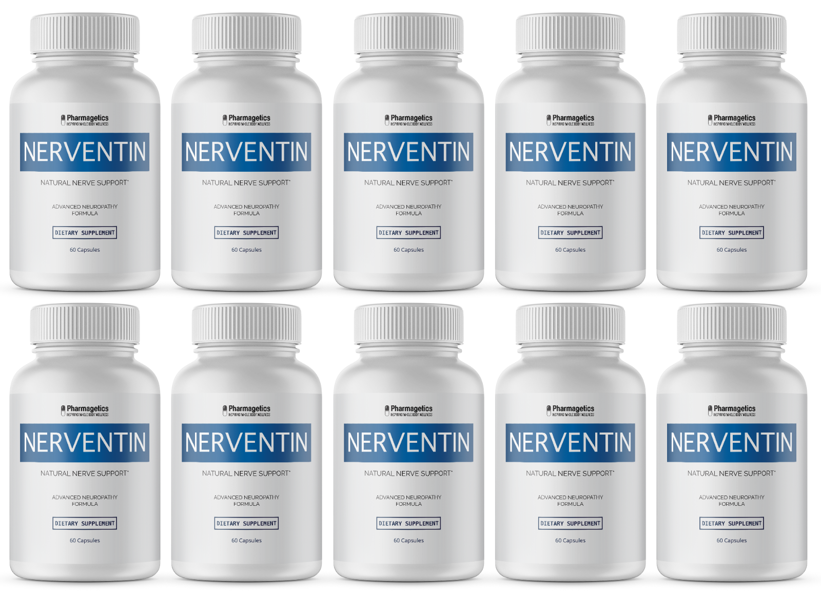 Nerventin Natural Nerve Support 10 Bottles 600 Capsules