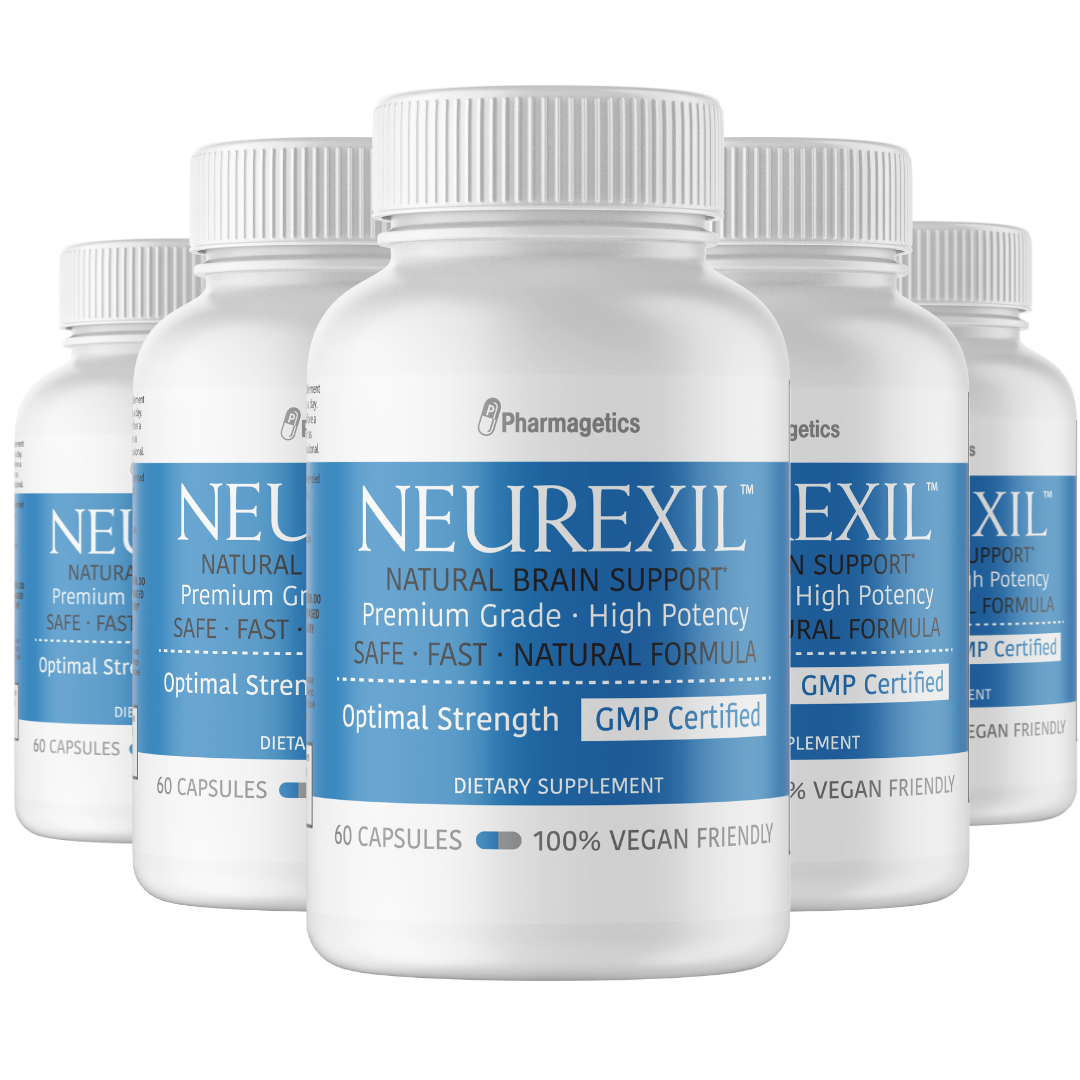 Neurexil Natural Brain Support 5 Bottles 300 Capsules