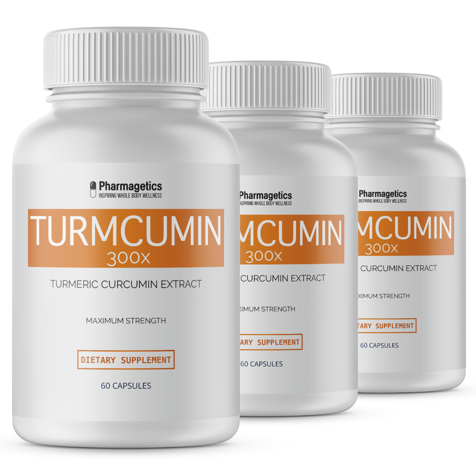 Turmcumin 300X Turmeric Curcumin Extract 3 Bottles 180 Capsules