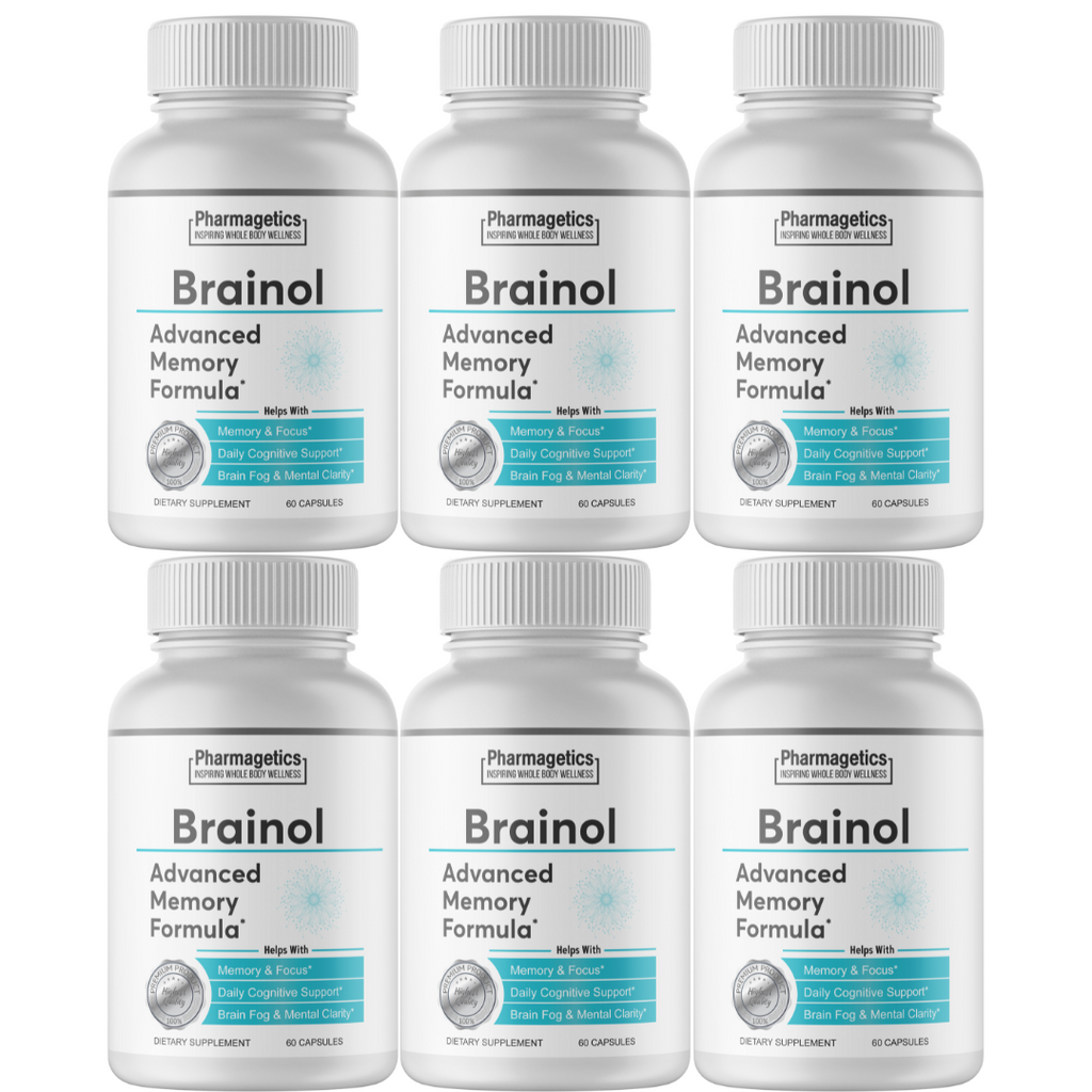 Brainol - vitamins for brain function, brain food, compare to alpha brain- 6 Pk