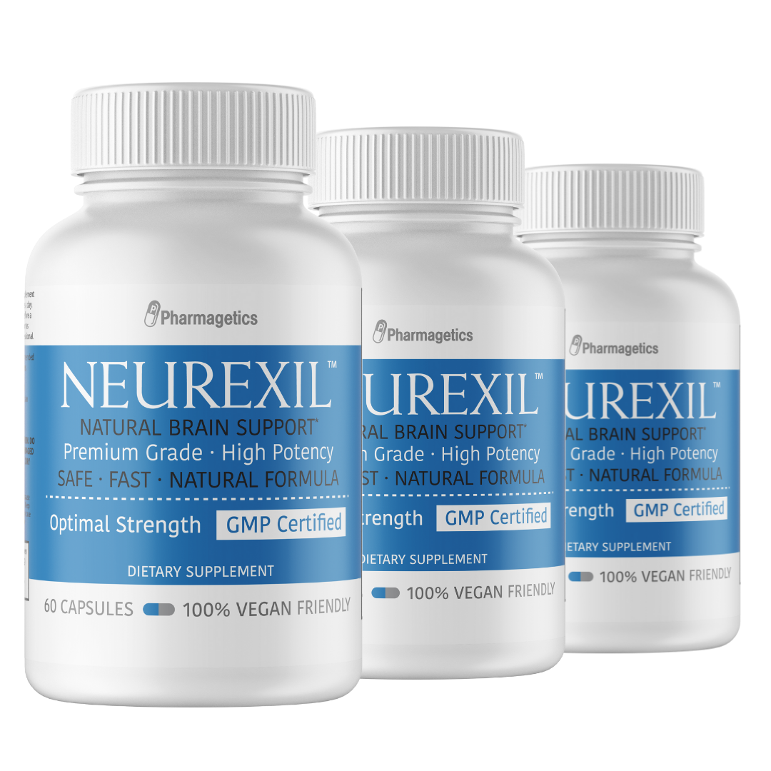 Neurexil Natural Brain Support 3 Bottles 180 Capsules