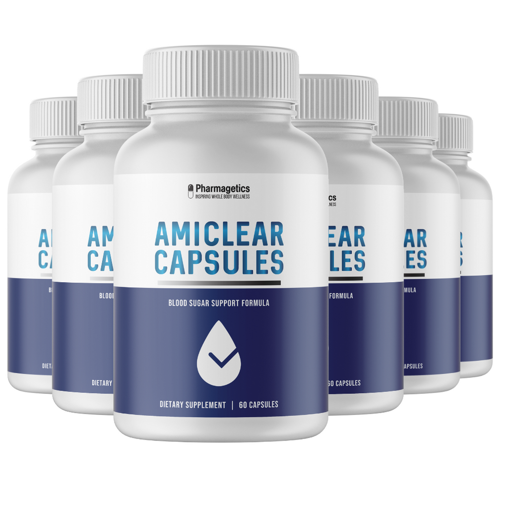 Amiclear Capsule Blood Sugar Support Supplement Formula - 6 Bottles 360 Capsules