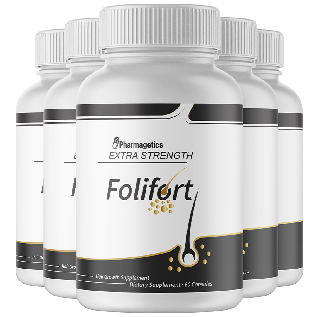 Folifort Hair Growth Supplement - 5 Bottles 300 Capsules