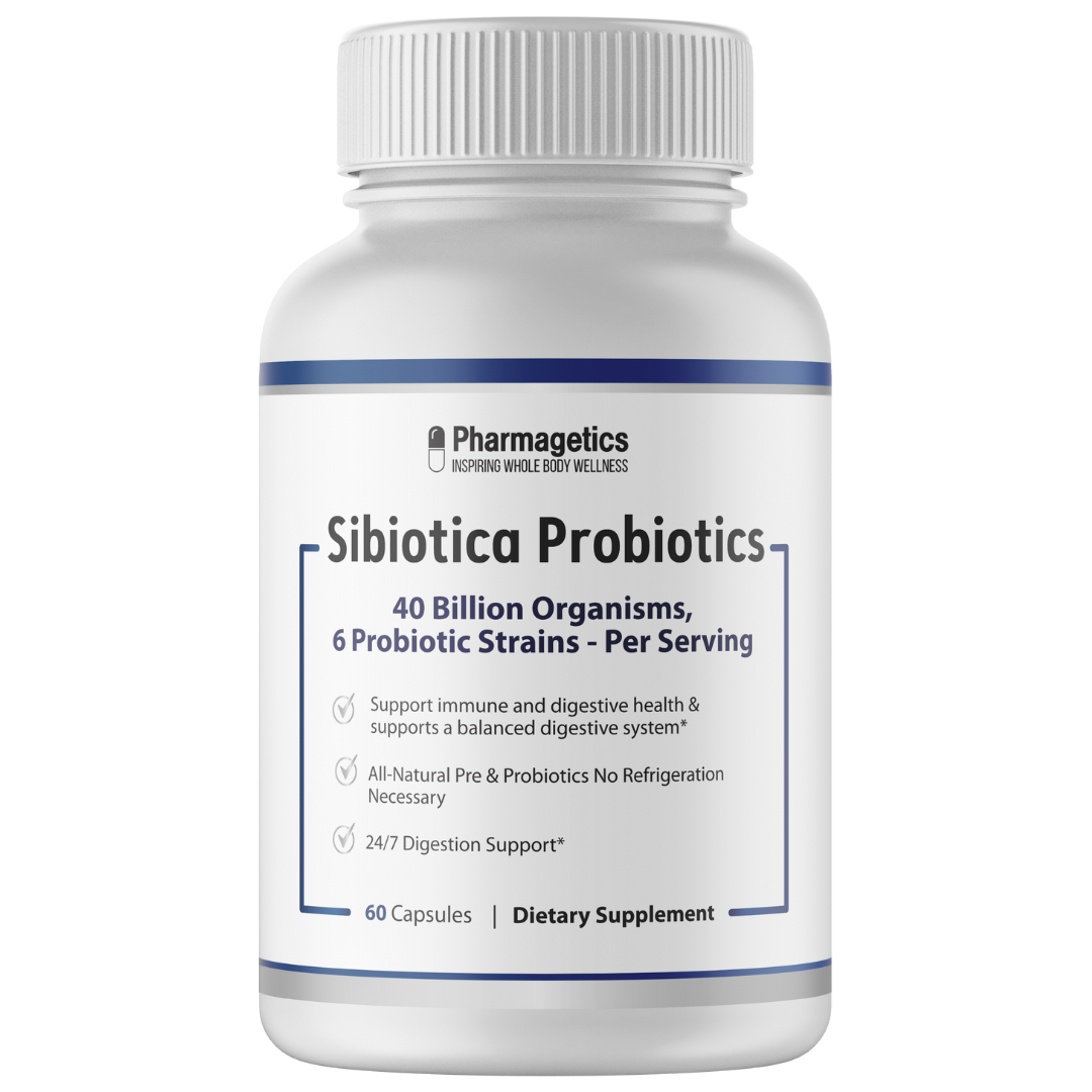 Sibiotica Probiotics, 40 Billion Organisms, 6 Probiotic Strains - 1 Month Supply