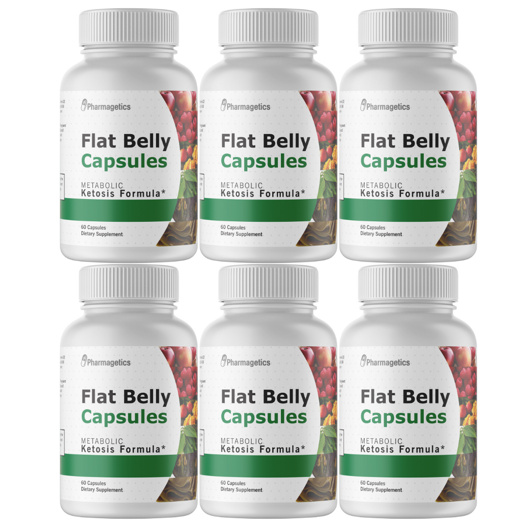 Flat Belly Capsules Metabolic Ketosis Formula -  6 Bottles 360 Capsules